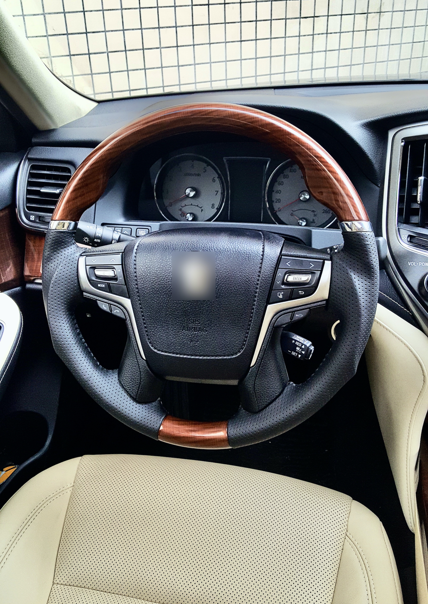 14代方向盘碳纤维内饰hozo内饰改装 运动日本 适用于丰田皇冠改装