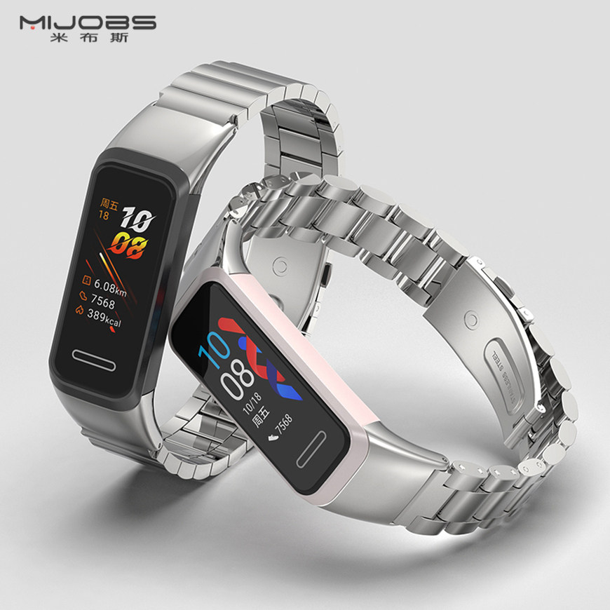 表带手环华为适用运动荣耀b4band4男女卡扣智能手表手环表带