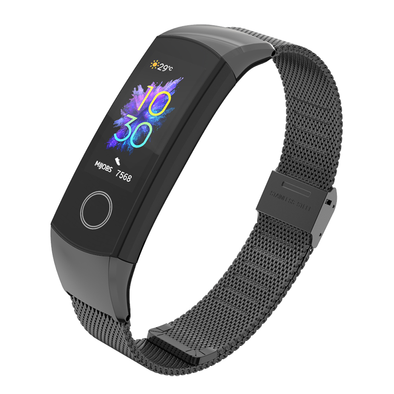 表带手环honorband4适用腕带配件四五男女卡扣金属智能手环