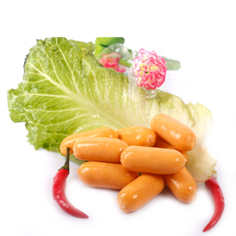 玉米一口平海香肠麻辣烫火山山石热狗速冻食品火腿肠香肠