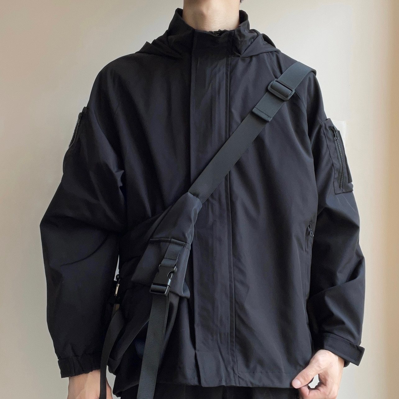 黑武士学生外套冲锋风连机能工装夹克日系dk夹克