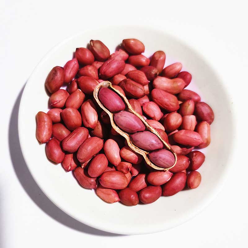 东北红衣花生米500g包邮四粒红花生新鲜红皮不带其它