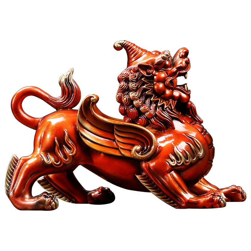 招财聚财铜貔貅摆件一对纯铜皮丘工艺品家居客厅电视柜酒柜装饰品