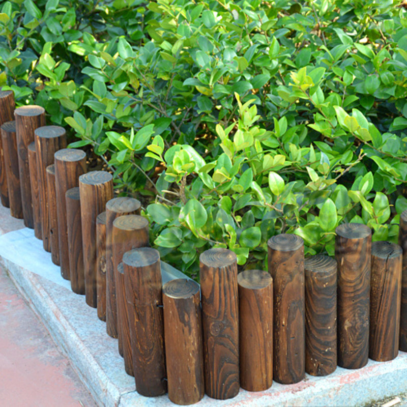 田园故事庭院装饰木桩造景流水摆件配饰木头栅栏围栏
