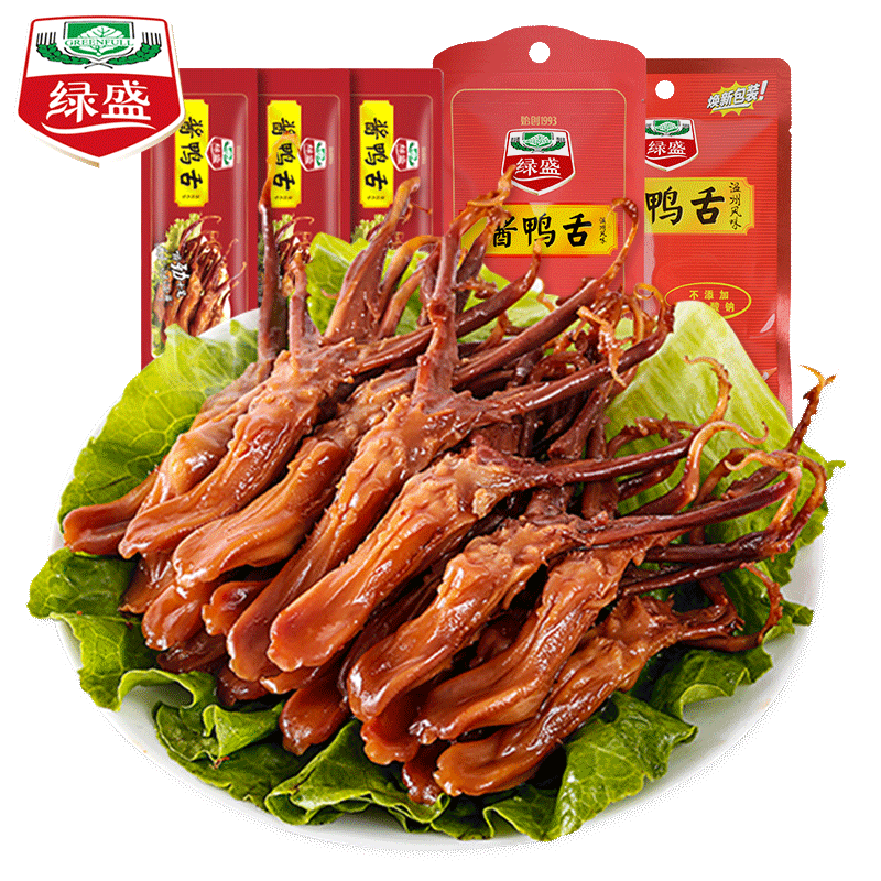 绿盛酱鸭舌12g18g温州风味特产鸭舌头熟食小吃休闲零食散装自选