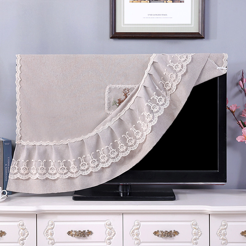 现代简约电视机罩防尘罩液晶电视机套50寸55寸43开机不取电视盖布