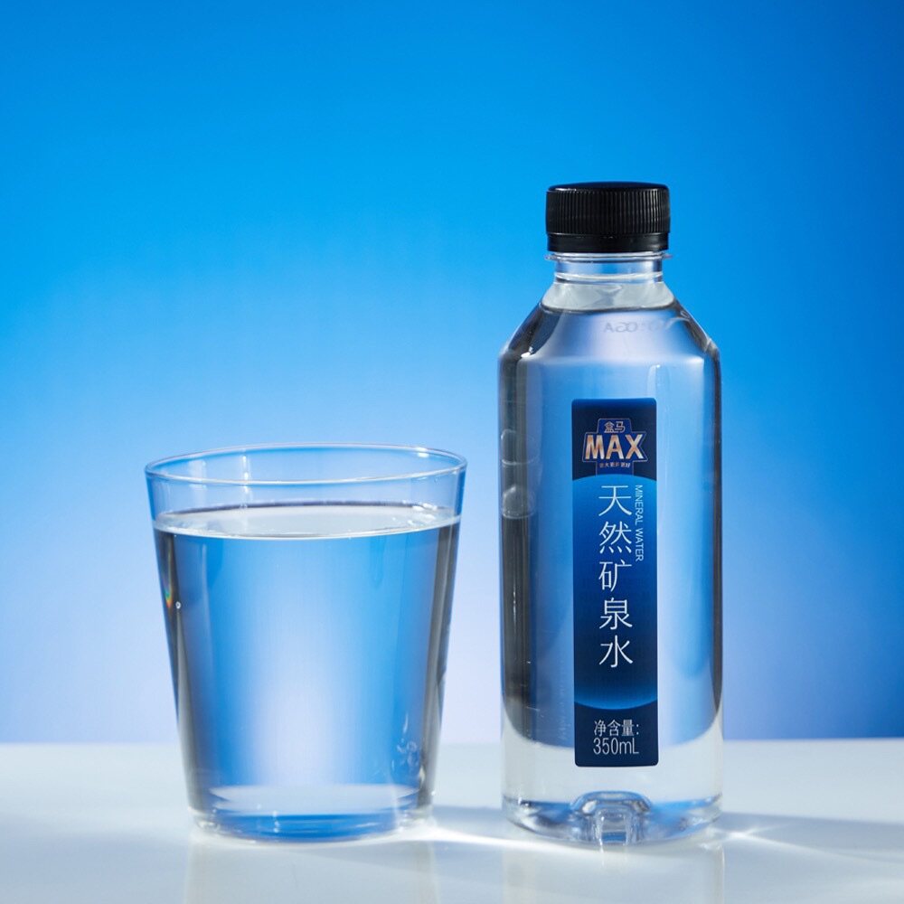 盒马max天然矿泉水350ml24瓶吉林长白山自然弱碱性饮用水