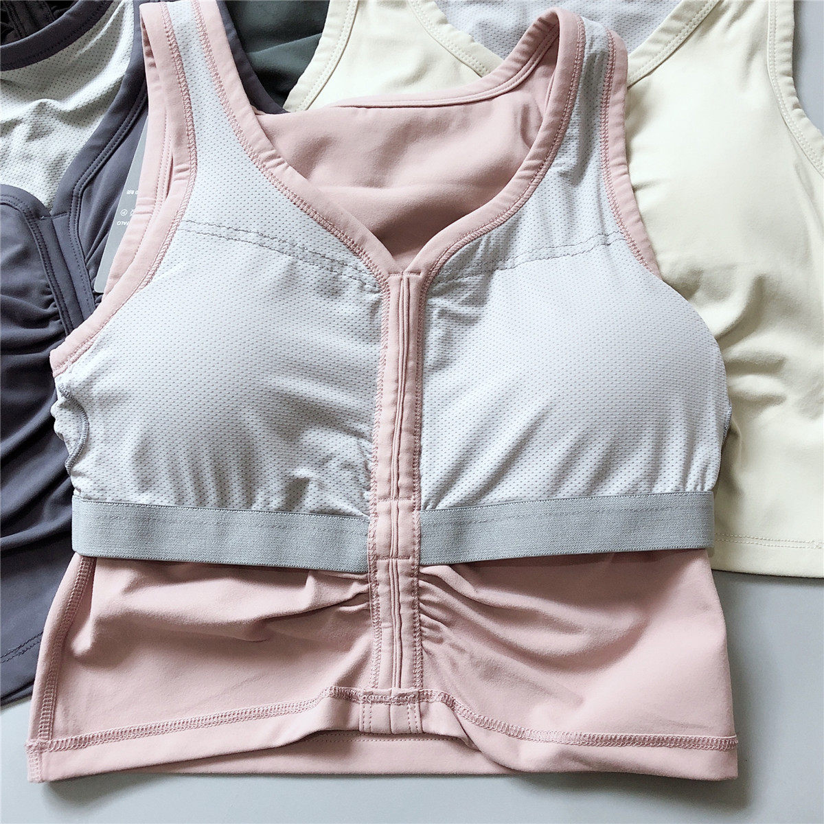 高品质带胸垫裸感亲瑜伽背心运动内衣美背文胸瑜伽内衣