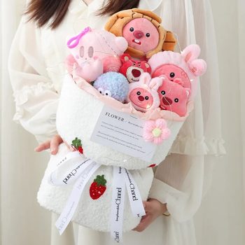 Kirby ວັນ Valentine's ວັນ Plush Doll Bouquet ສໍາລັບແຟນວັນເດືອນປີເກີດຂອງຂວັນວັນເດັກນ້ອຍ