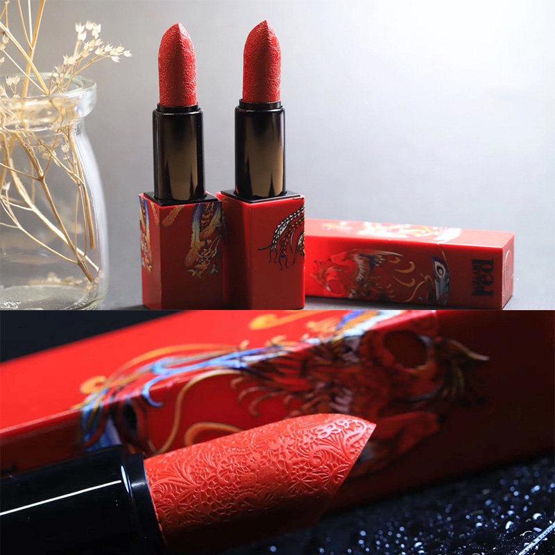 bazaar red芭莎红口红十支中国风雕花口红限量版龙凤呈祥礼盒套装