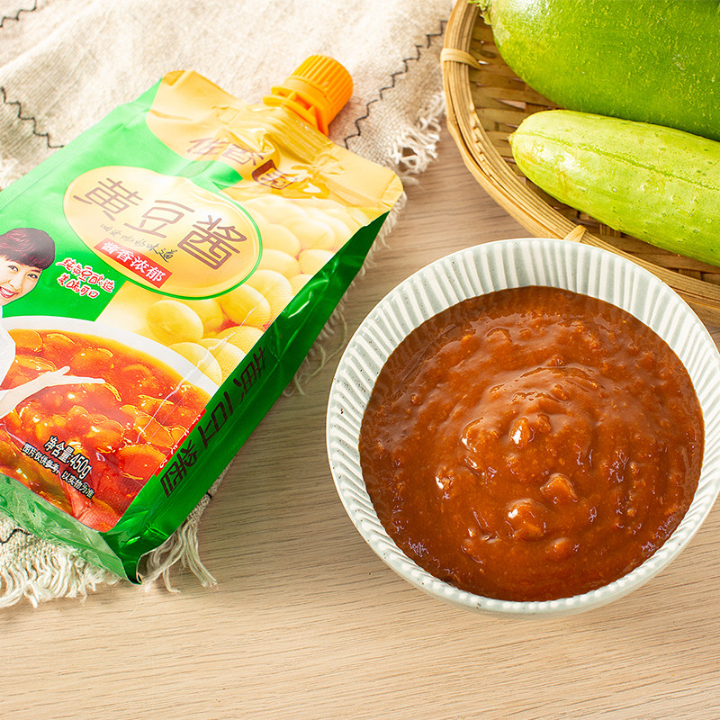 东北香园左香菜酱酱沾豆瓣特产450gx3豆酱北大豆瓣酱