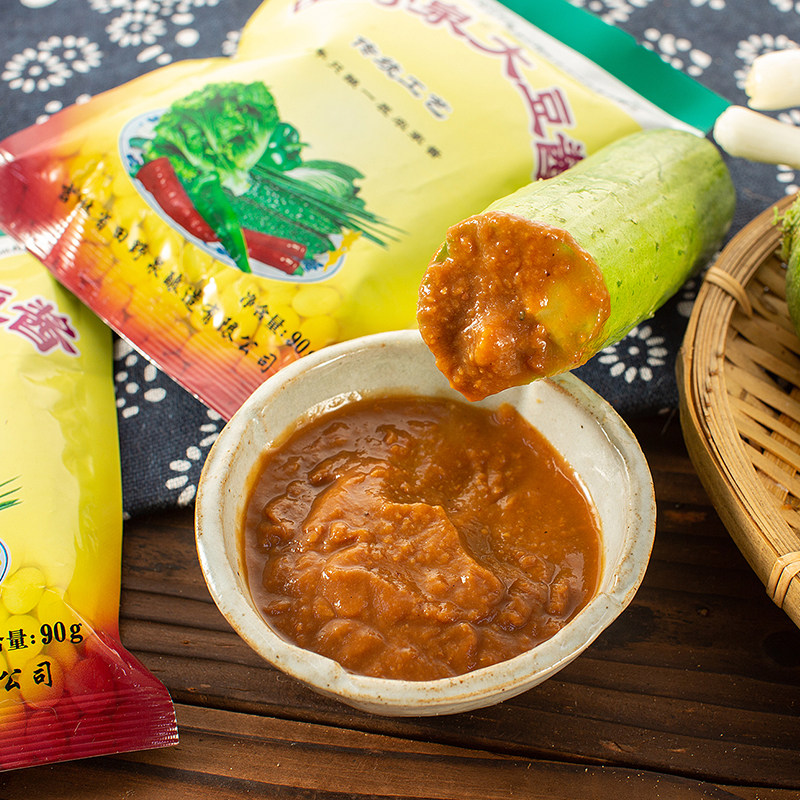 田野豆酱东北黄豆酱包邮蘸20袋大酱泉大90g农家酱类调料