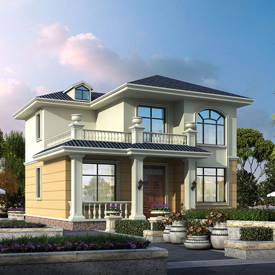 别墅设计图纸二层新款农村自建房屋简单经济型两层楼房设计图纸