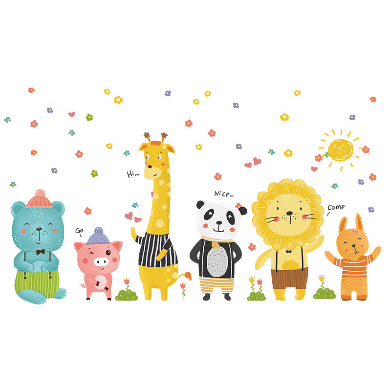 儿童贴画墙纸海报图案装饰贴纸墙壁卡通背景墙墙贴