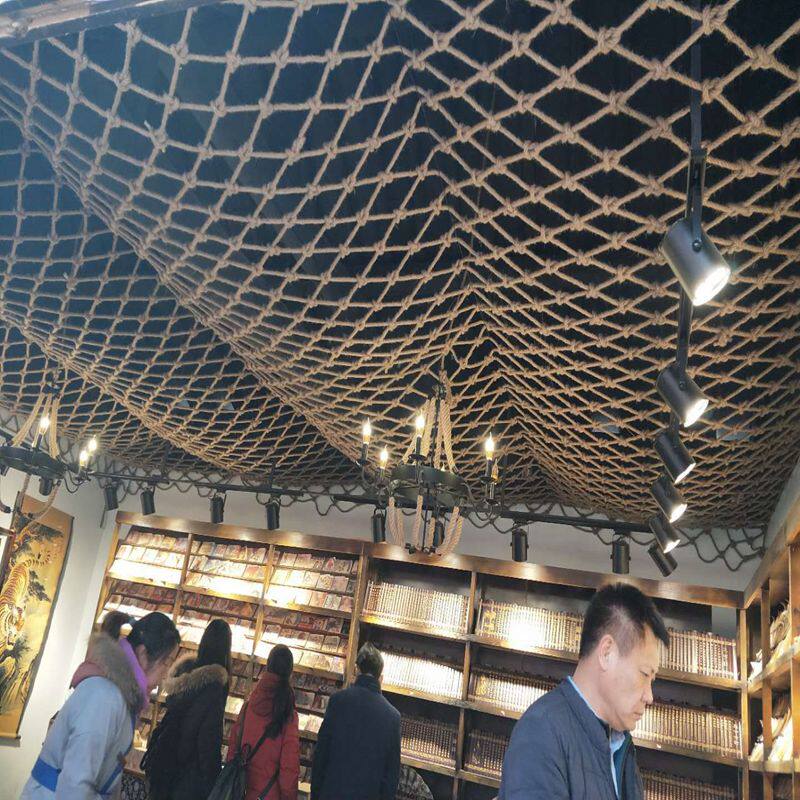 绳网麻绳绳子编织网格天花装饰网吊顶渔网新款安全网