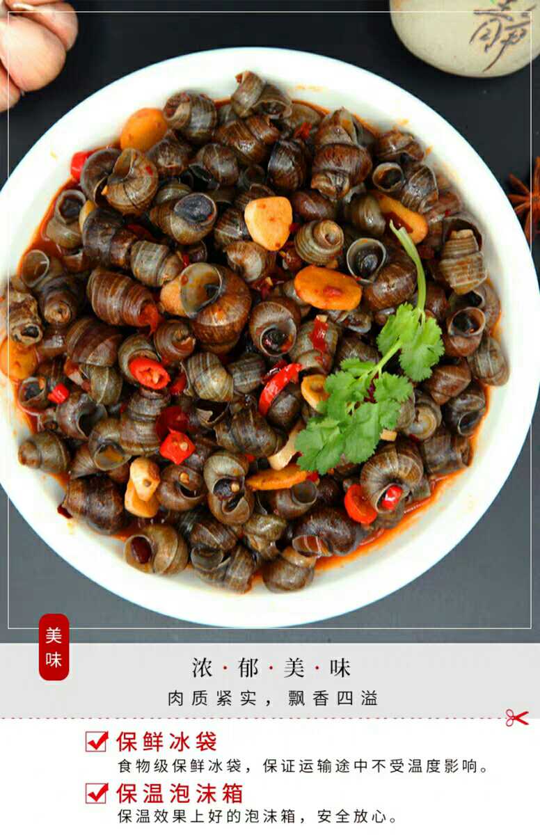 500g儿时蜗牛即食香辣开包炒制农家泥螺野生其他商用厨电