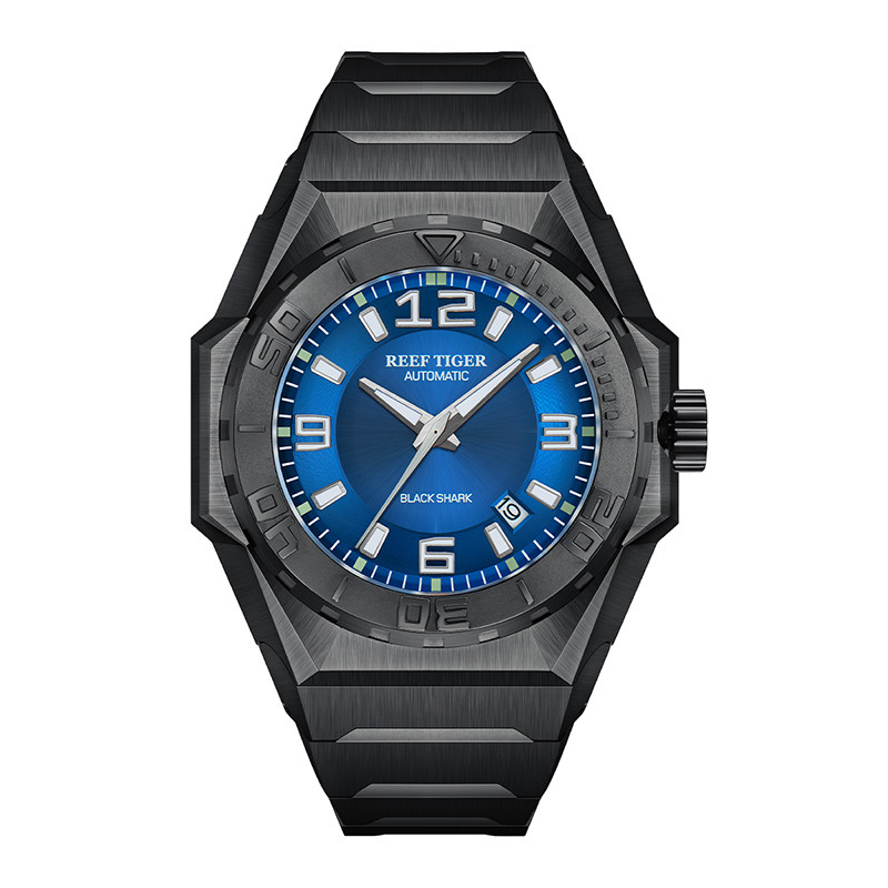 瑞夫泰格正品手表男大表盘全精钢带机械表防水运动国产腕表