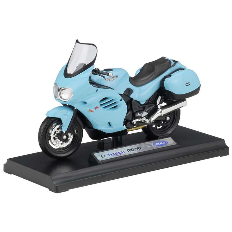 welly威利凯旋2002triumphtrophy仿真合金摩托车模型底座车模