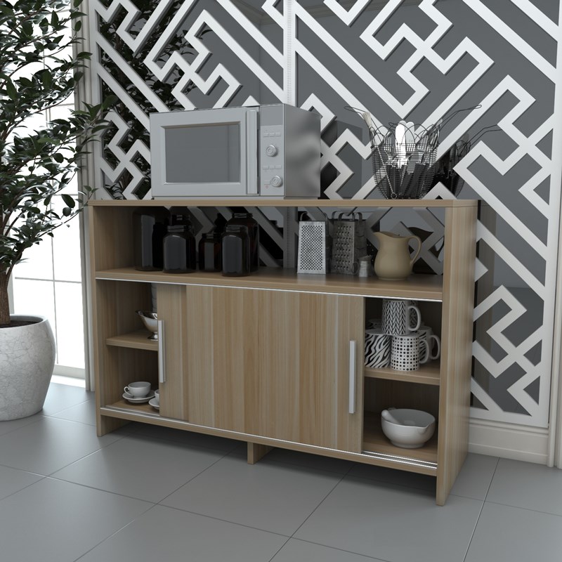 餐边柜推拉门简约移门定做一米12m15储物微波炉茶水餐边柜