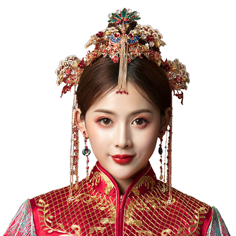 秀禾元语新娘头饰中式结婚步摇凤冠发饰古装发饰