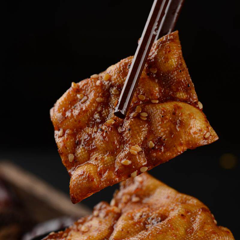 2021豆皮豆腐零食豆片香辣泡泡新货特产平江面筋制品