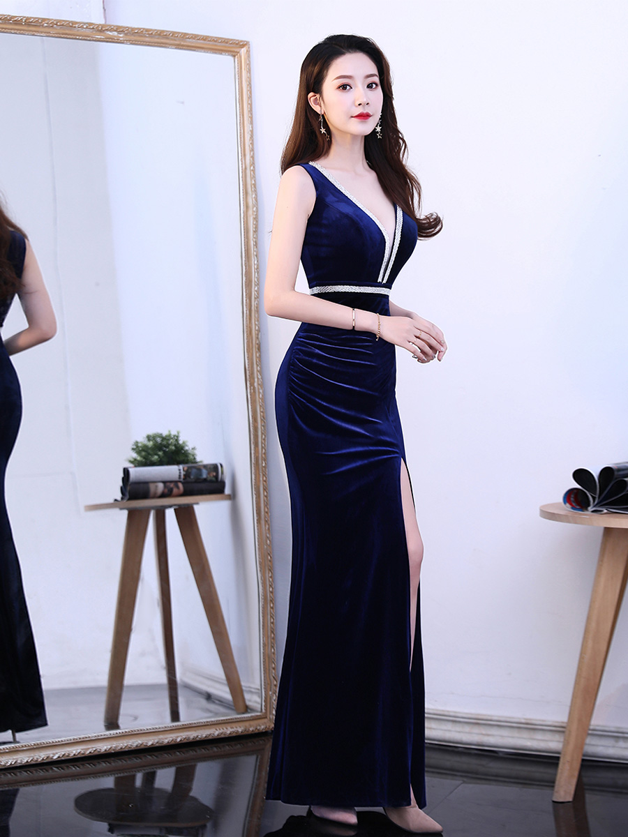晚礼服ktv公关佳丽性感连衣裙夜总会小姐显瘦技师模特长裙工作服
