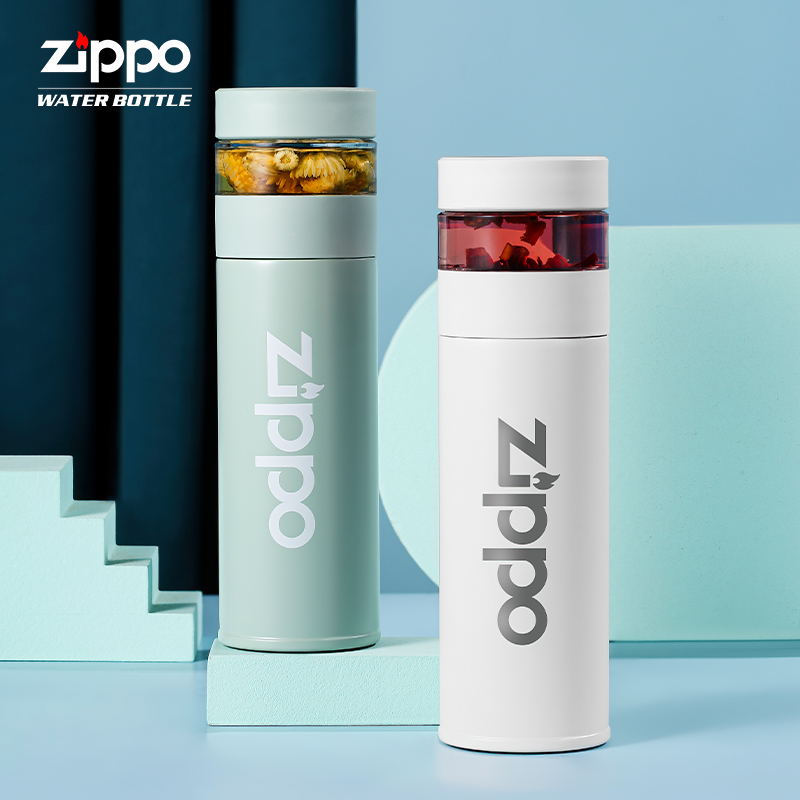 zippo 带温度显示 智能便携不锈钢保温杯400ml 三色88