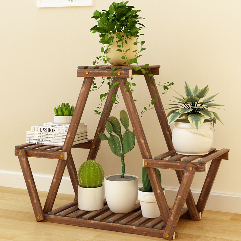 多肉花盆花架花架子子实木质多层室内阳台客厅花架