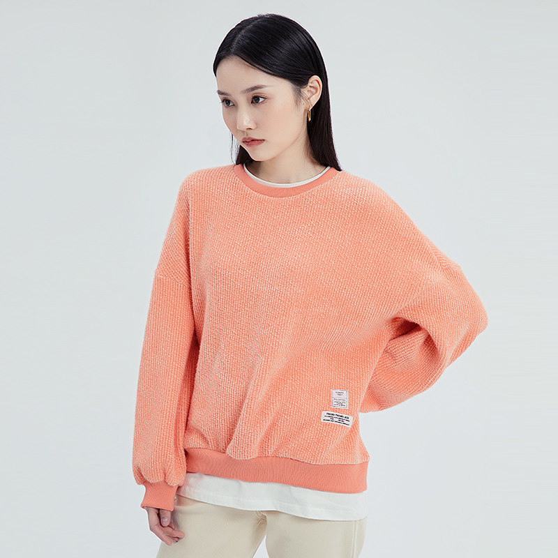 nome诺米女装装假两件卫衣宽松百搭ins长袖卫衣