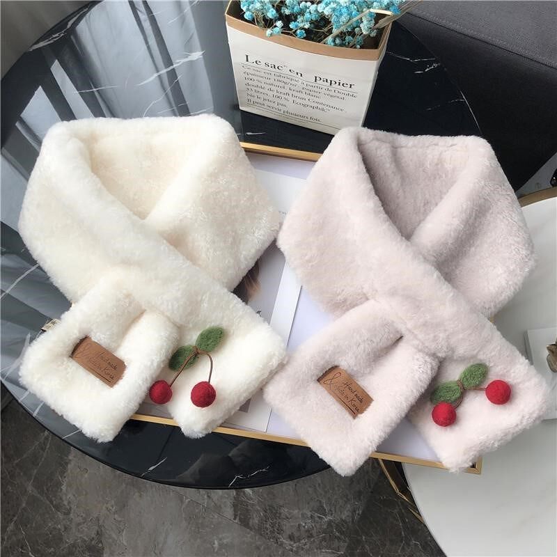 毛茸茸白色大人女冬围脖脖套脖女围巾一圈毛毛围巾