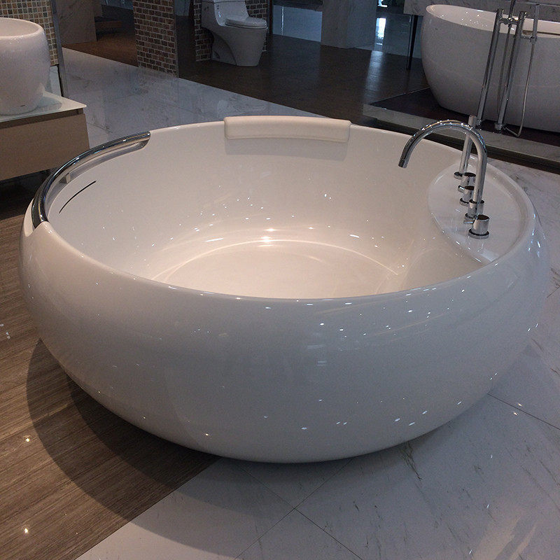 浴缸toto晶雅pjy1604-4hpw独立全包豪华圆形泡澡浴盆普通浴缸