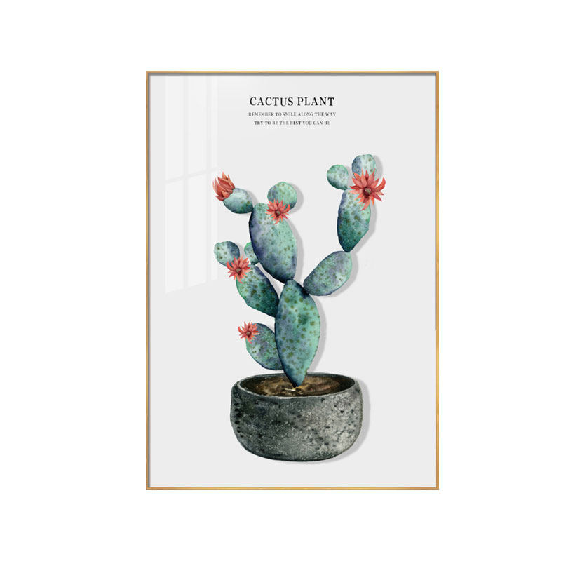 北欧绿植装饰画客厅ins绿色植物仙人掌餐厅挂画轻奢现代装饰画