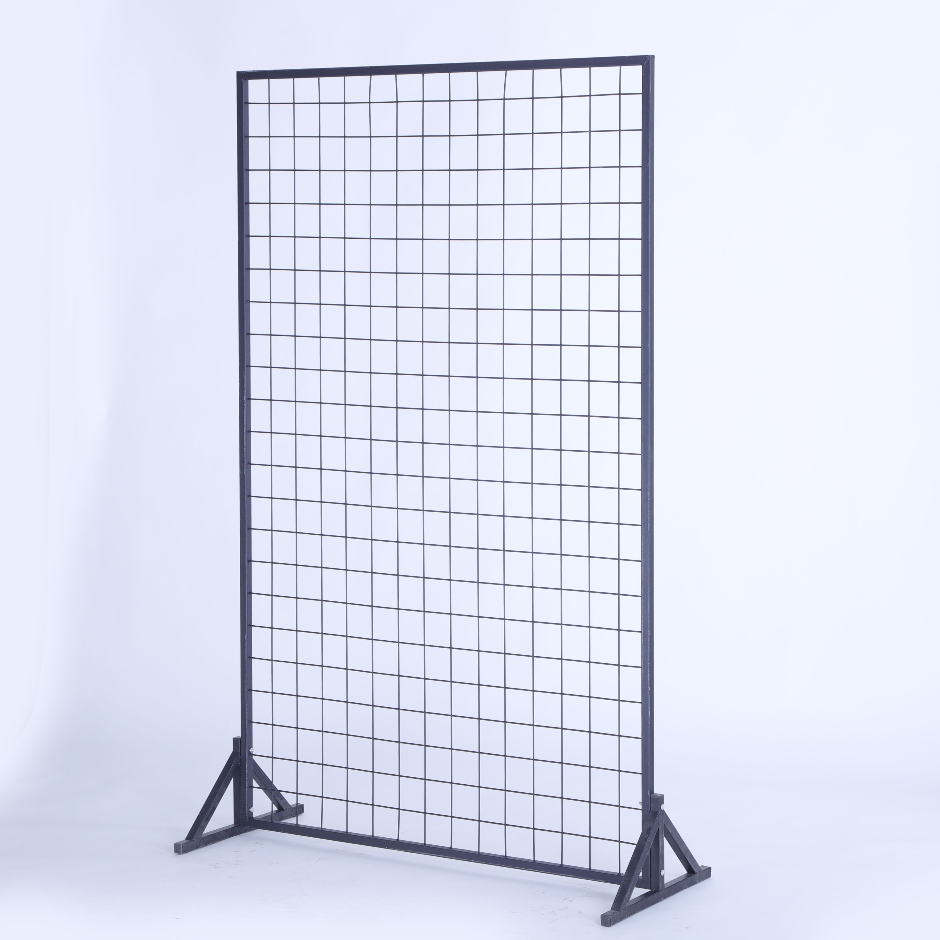 立式铁艺网架落地移动网片超市铁丝网格网架展会幼儿园饰品展示架