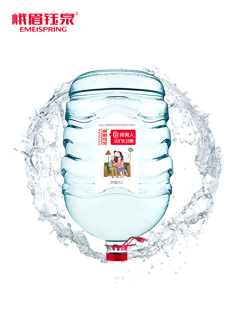 峨眉钰泉深层1652米饮用水天然矿泉水152l一次性家庭桶装水泡茶