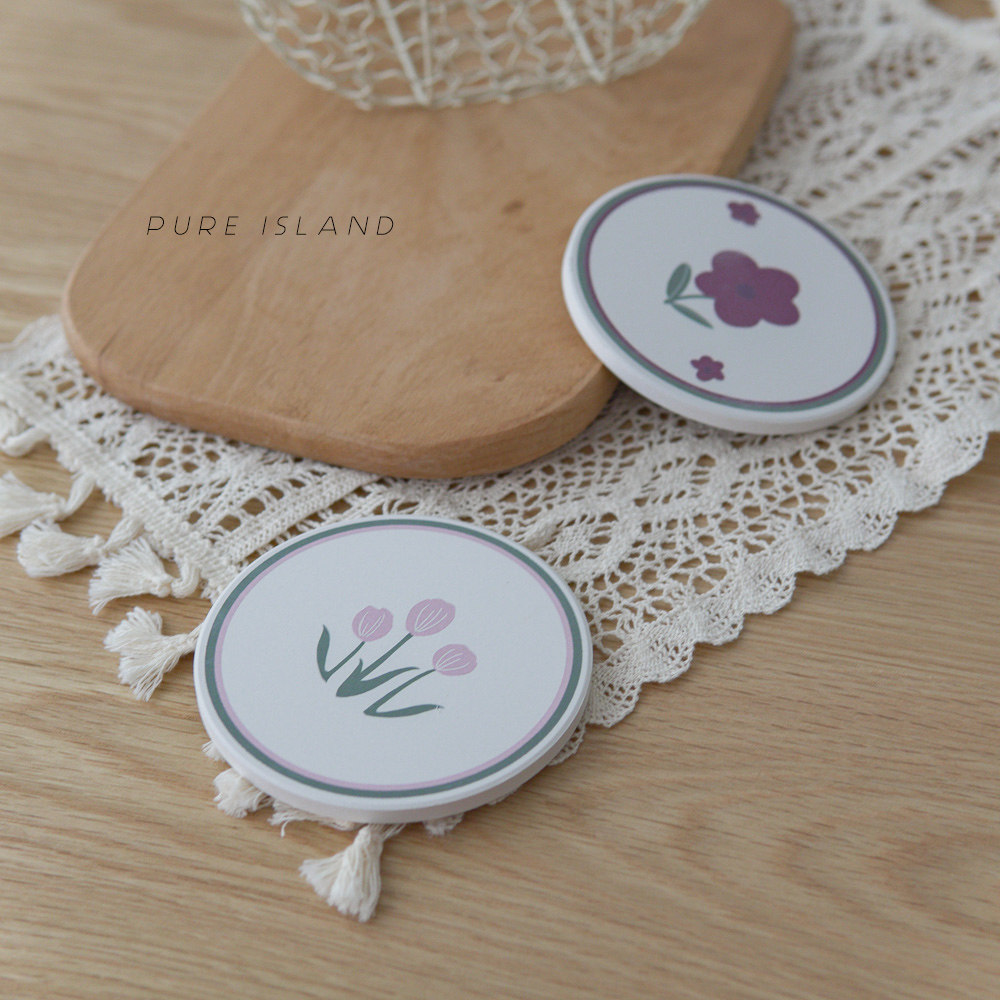 杯垫白屿复古硅藻创意隔热垫速防滑垫茶杯吸水杯垫