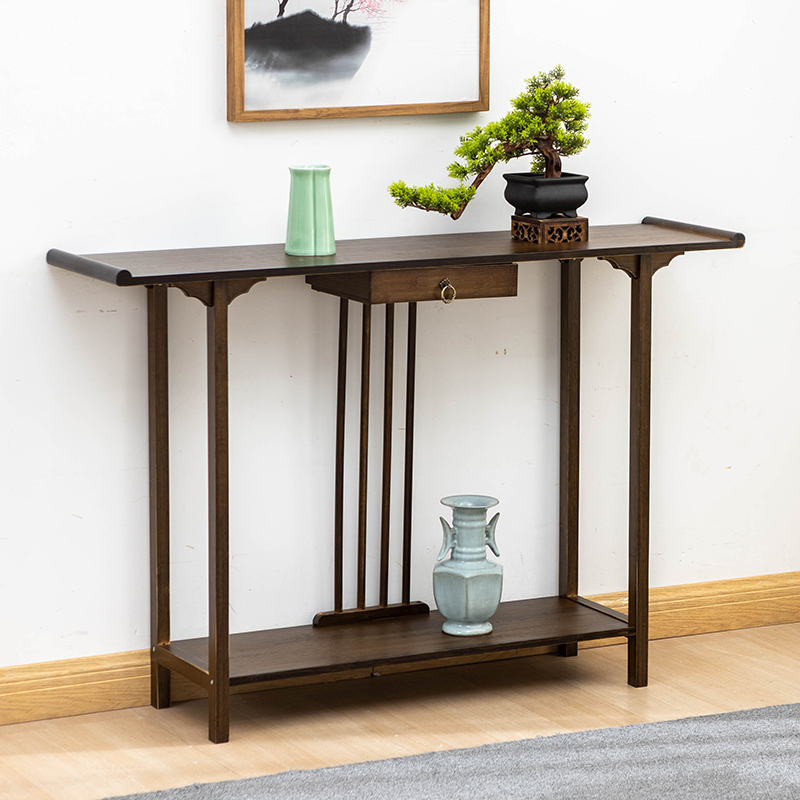 玄关新中式条案入户客厅简约供桌门厅供奉现代玄关台