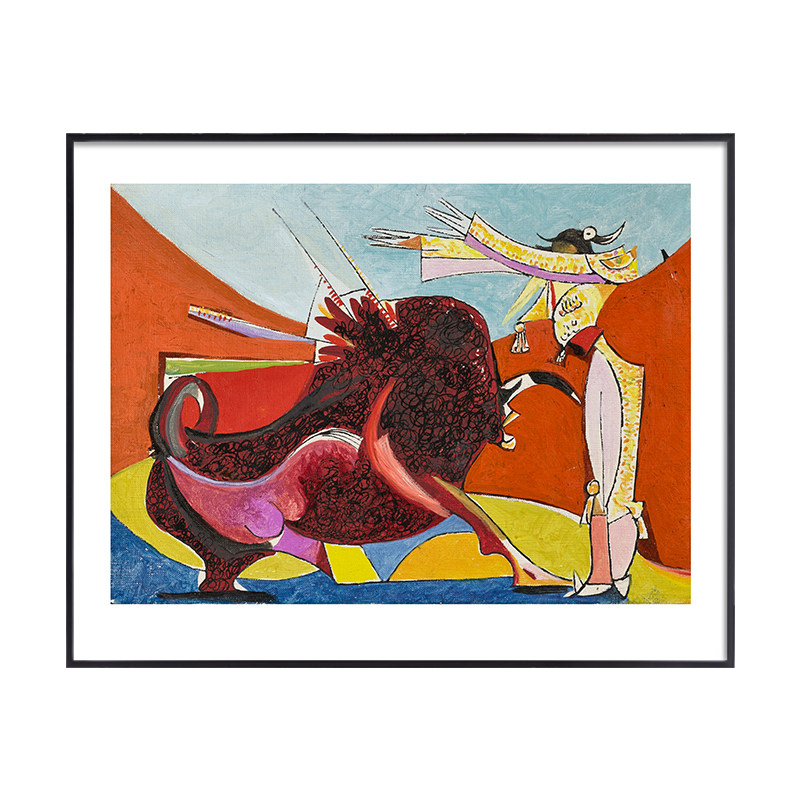 奥斯卡明格西班牙斗牛系列艺术挂画创意餐厅墙面现代装饰画