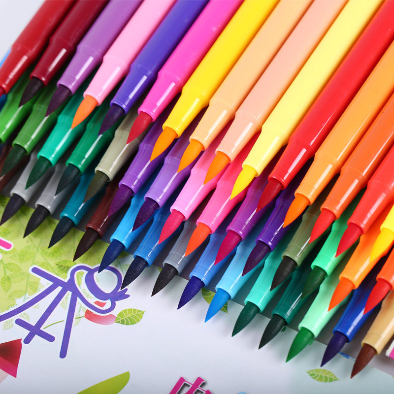 晨光文具软头水彩笔24色彩色画笔套装小学生用儿童幼儿园绘画彩笔48色