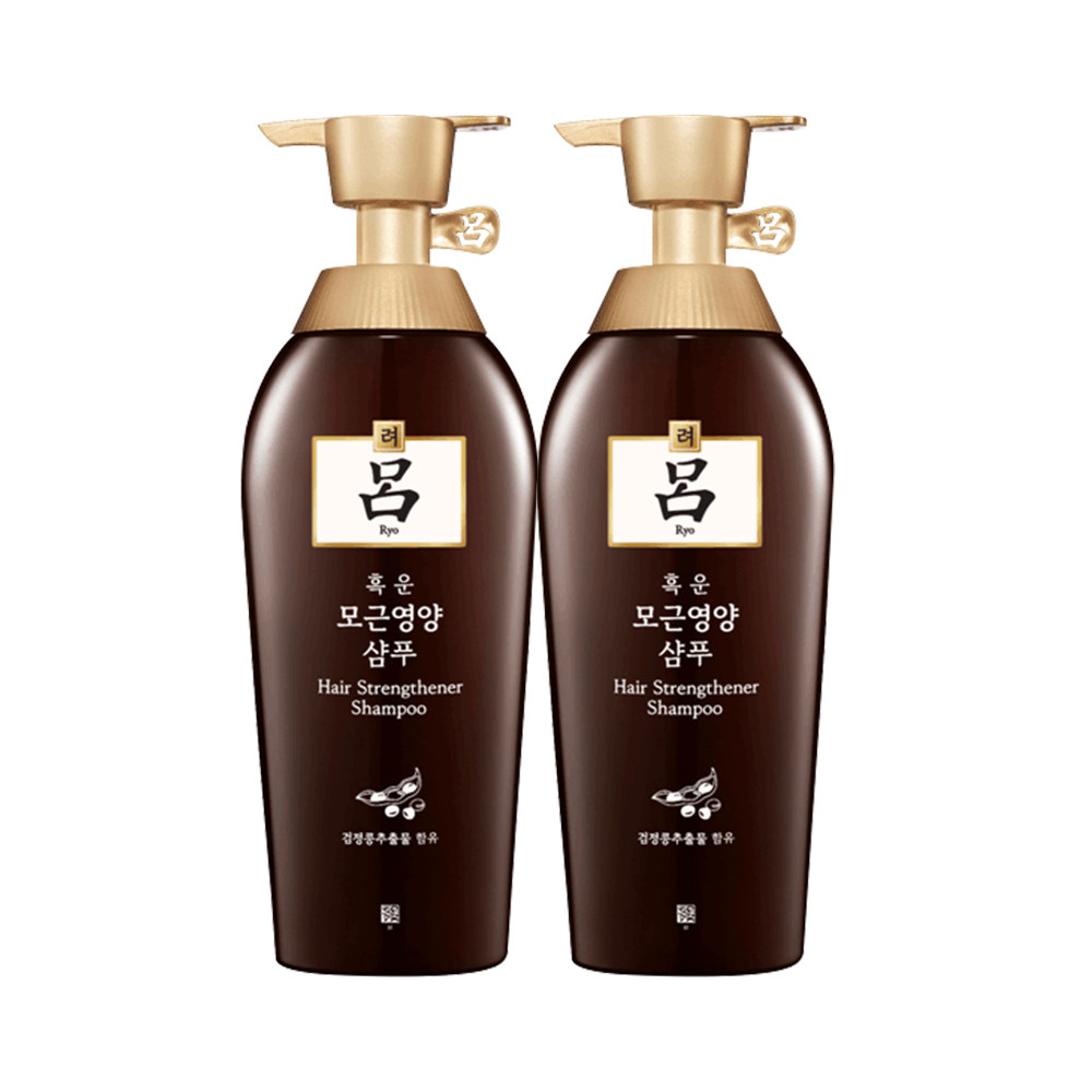 韩国ryo进口黄吕防洗发水洗发露清洁500ml2瓶控油洗发水