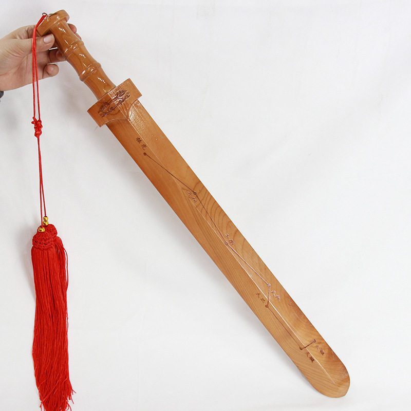 桃木木剑七星汉剑雕刻木雕木雕工工艺品剑架摆件木雕