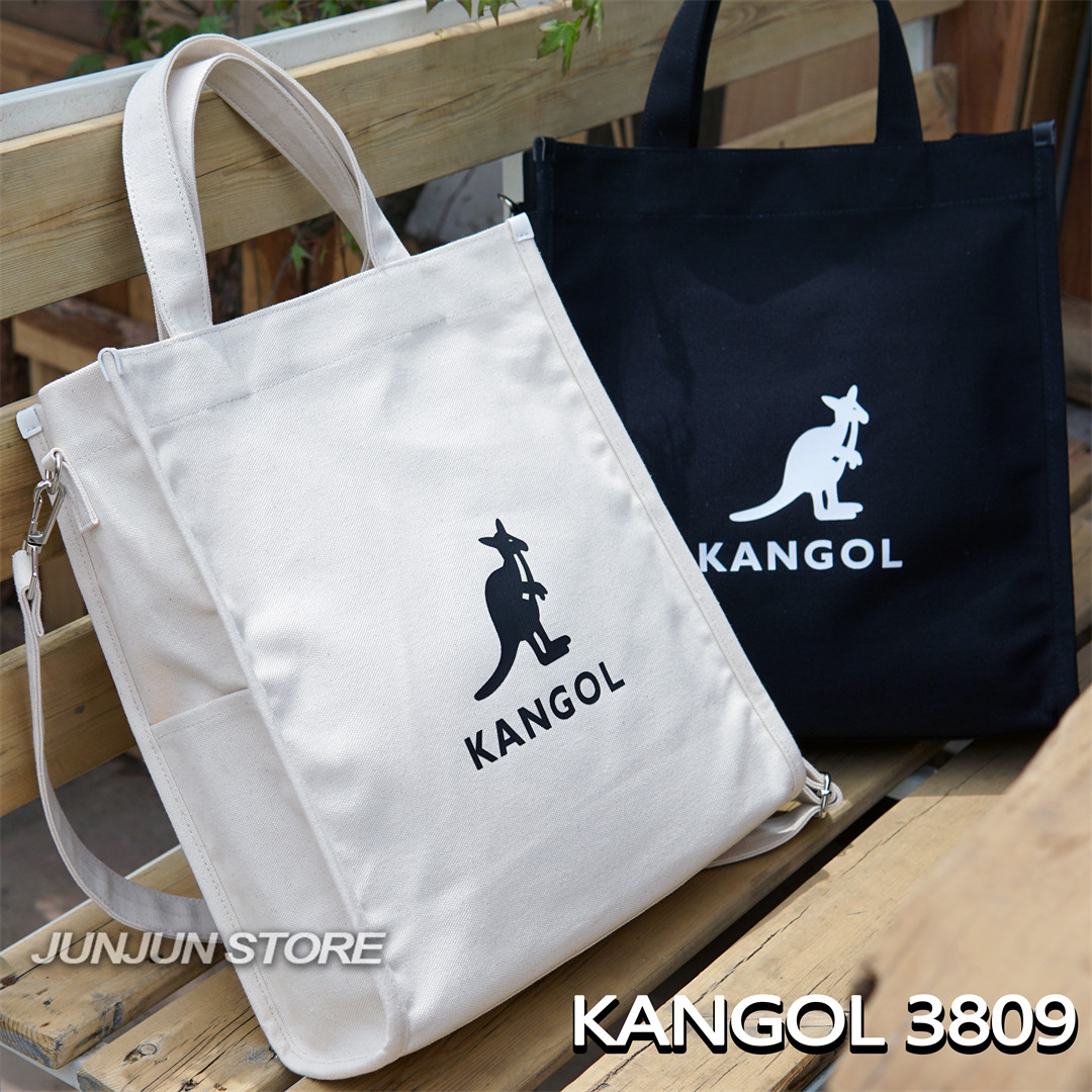 2021新款kangol袋鼠3809休闲帆布手提单肩购物袋通用款女包