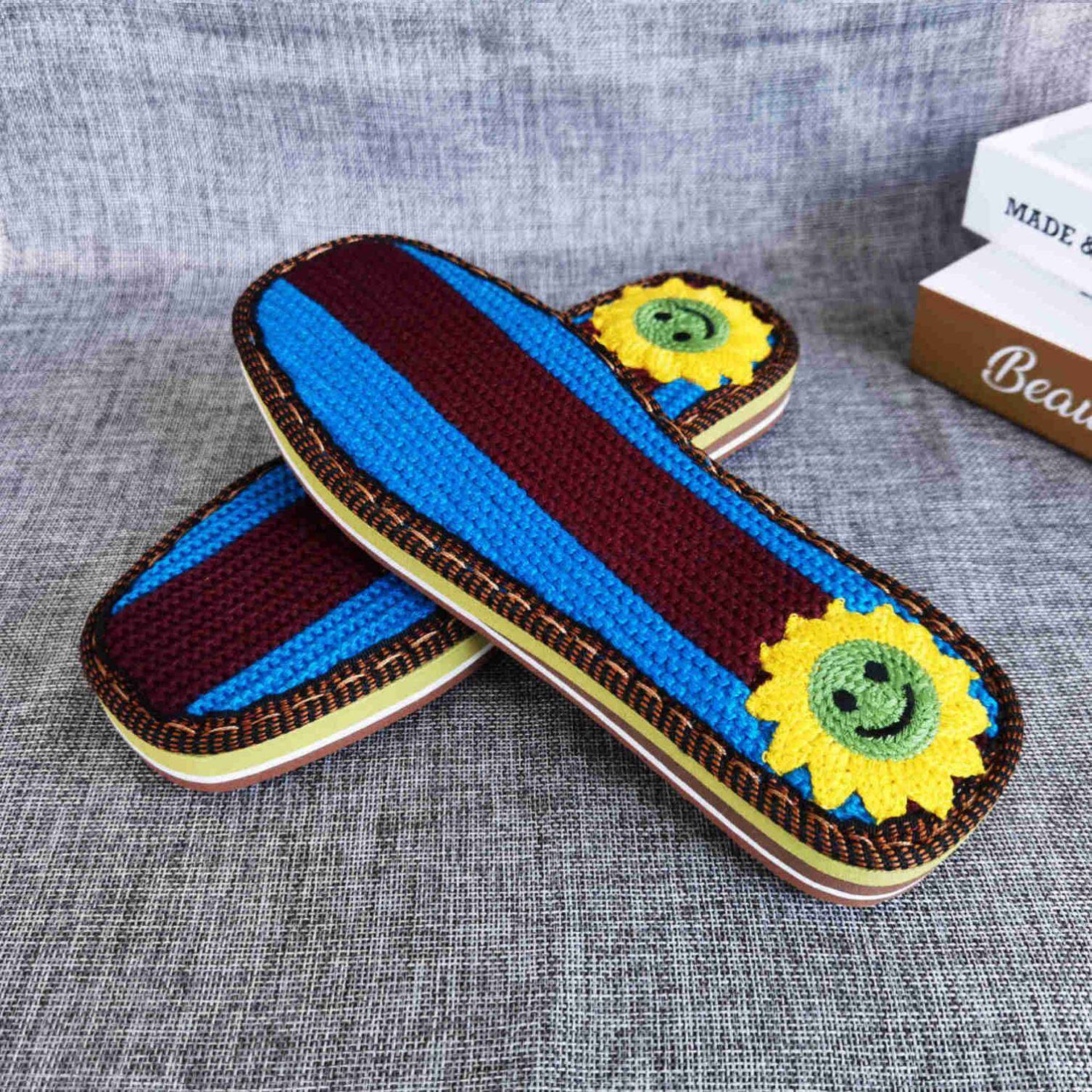 毛线鞋底牛筋手工编织勾鞋底子鞋垫防滑耐磨居家婚庆拖鞋