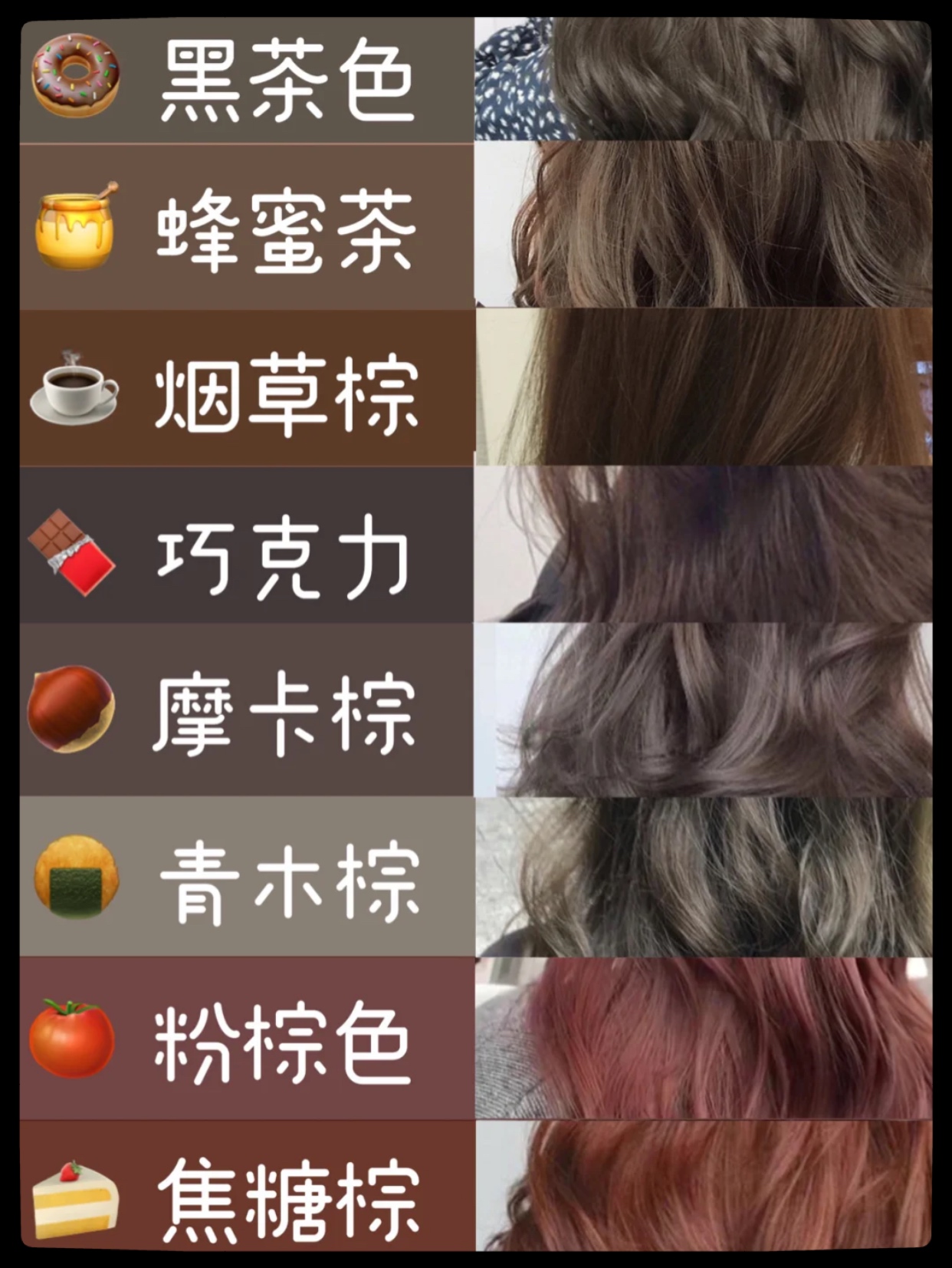 巧克力色可遮盖白发染发膏低调显白流行发色自己在家染头发染发剂