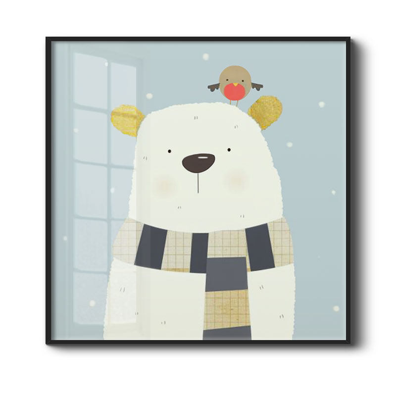 卡通儿童装饰画卧室背景墙挂画小熊仔男孩女孩可爱壁画现代装饰画