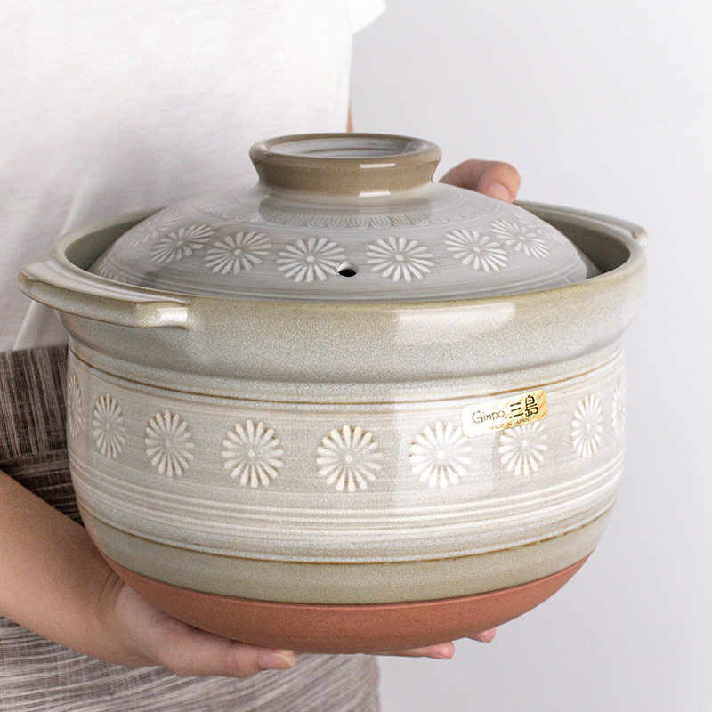 日本原装进口三岛复古古风大号土锅波佐见土多用砂锅