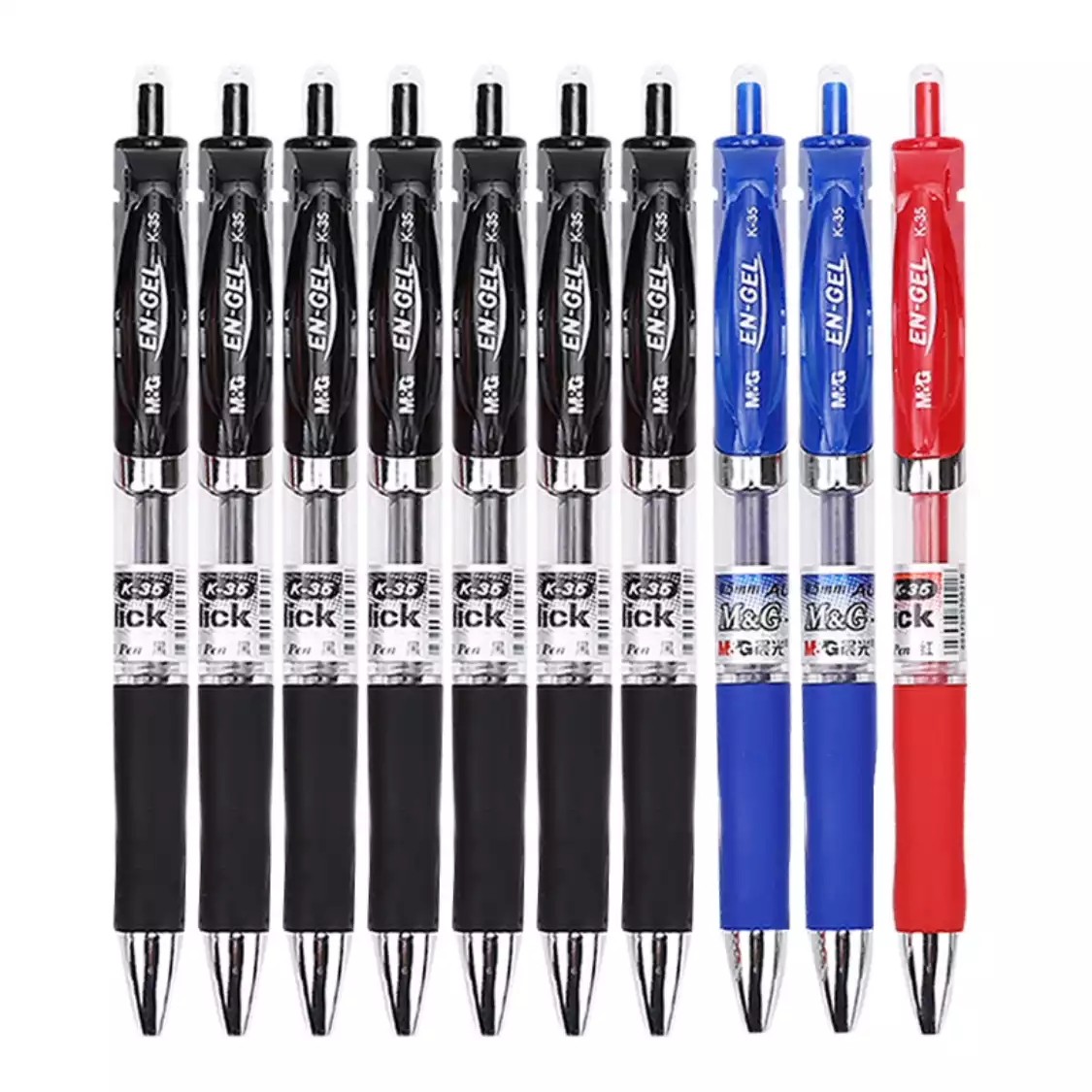 晨光文具按动中性笔k35办公学生用0.