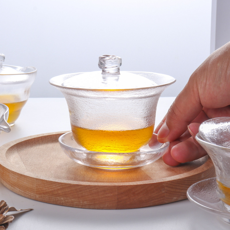 锤纹功夫茶功夫四杯一壶日式公道茶杯手抓壶泡茶盖碗