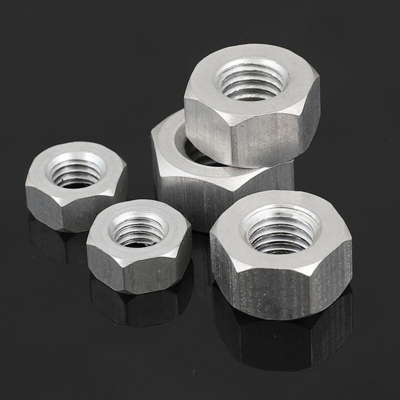 6061铝合金螺母六角螺帽螺丝帽螺栓m2m3m4m5m6m8m10m12m14m16螺母