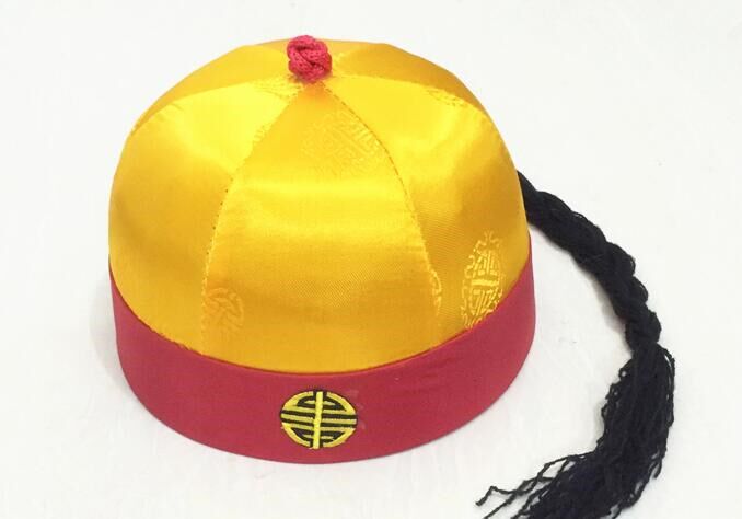 道具小帽清朝红色财主阿哥戏剧贝勒唐装帽子帽子