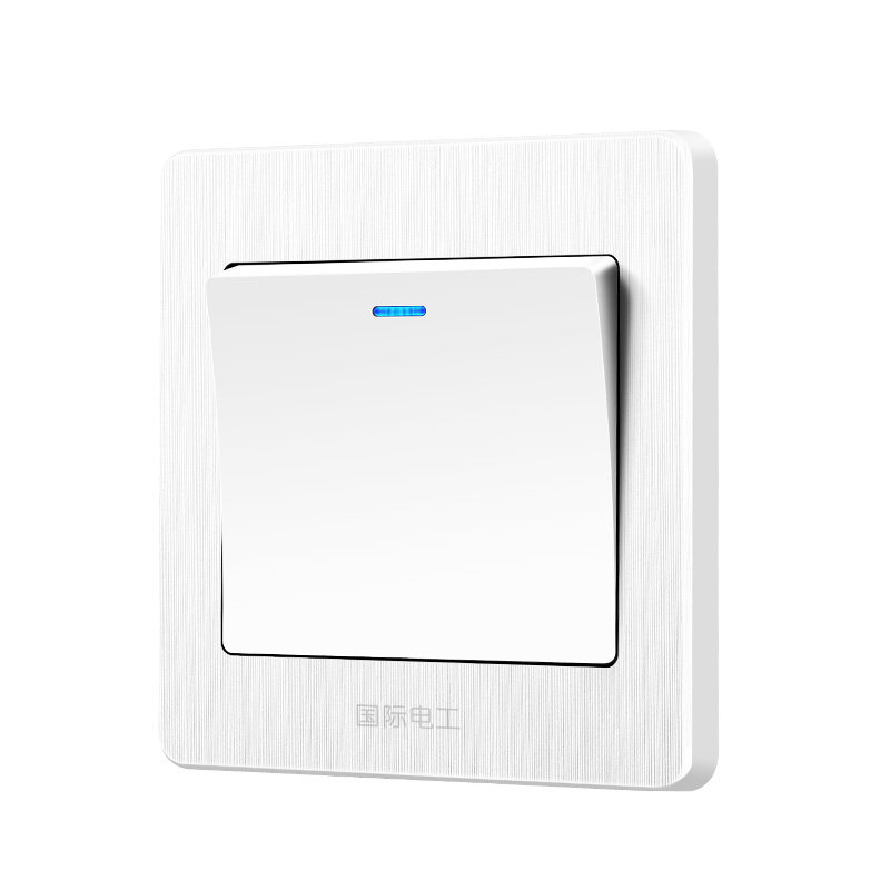 一开开单开关插座面板白色墙壁单开双电灯单联一位单控开关